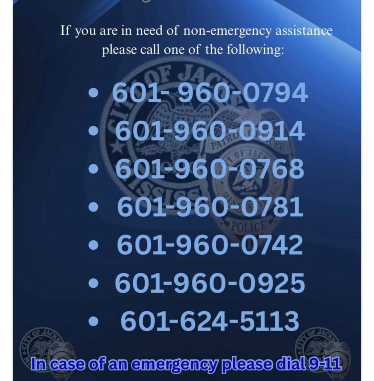 Call Sign Jackson 311 - City of Jackson